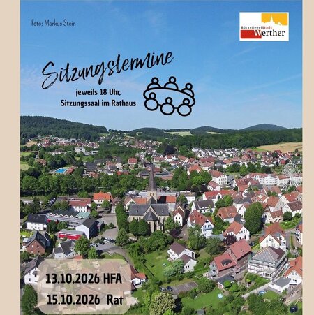 Die Termine für die Sitzungen werden angezeigt.